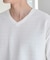 タックジャガードVネックTシャツ