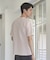 タックジャガードVネックTシャツ