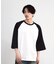 古着風ウォッシュ加工ラグランTシャツ