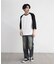 古着風ウォッシュ加工ラグランTシャツ