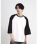 古着風ウォッシュ加工ラグランTシャツ