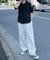 ストライプシアーポロシャツ