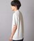チェックジャガード×袖ポンチ 異素材Tシャツ