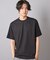 チェックジャガード×袖ポンチ 異素材Tシャツ