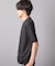 チェックジャガード×袖ポンチ 異素材Tシャツ