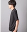 チェックジャガード×袖ポンチ 異素材Tシャツ