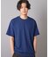 チェックジャガード×袖ポンチ 異素材Tシャツ