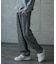 ストレッチヒッコリーワンタックワイドテーパードパンツ