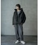 ストレッチヒッコリーワンタックワイドテーパードパンツ