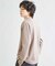 異素材コンビ ワッフルジャガードTee