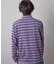 フェードジャガードボーダー モックネックTシャツ