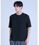 ニット×ポンチコンビハーフスリーブTシャツ＜ストレッチ・マシンウォッシャブル＞