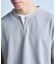 ミニワッフルキーネックレイヤードTシャツ