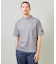 ドットメッシュプリントモックネックTシャツ＜ストレッチ・軽量・ハンドウォッシャブル・通気性＞