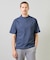 ドットメッシュプリントモックネックTシャツ＜ストレッチ・軽量・ハンドウォッシャブル・通気性＞