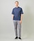 ドットメッシュプリントモックネックTシャツ＜ストレッチ・軽量・ハンドウォッシャブル・通気性＞