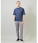 ドットメッシュプリントモックネックTシャツ＜ストレッチ・軽量・ハンドウォッシャブル・通気性＞
