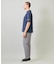 ドットメッシュプリントモックネックTシャツ＜ストレッチ・軽量・ハンドウォッシャブル・通気性＞