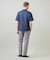 ドットメッシュプリントモックネックTシャツ＜ストレッチ・軽量・ハンドウォッシャブル・通気性＞