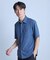 ストレッチナイロンリンクスハーフスリーブシャツ＜ストレッチ・マシンウォッシャブル・接触冷感＞