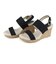 サンダル レディース 厚底 ウェッジソール ハイヒール ストラップ 歩きやすい 痛くない 楽 幅広 おしゃれ コルク 太ヒール 8.5cmヒール 黒 白 ブラック 茶 スエード 夏 浴衣 (5525)