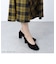 スクェアトゥＶカットパンプス スエード【5cmヒール】(1136)