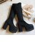 ロングブーツ レディース プラットフォームソール 厚底 美脚 ストレッチ素材 10.5cmヒール (1585)