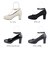  パンプス ストラップ ハイヒール 7cmヒール 黒 痛くない 太ヒール チャンキーヒール 歩きやすい かわいい ラウンドトゥ (5487)