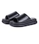サンダル レディース 厚底 スパンコール 柔らかい 歩きやすい シルバー キラキラ ミュール 幅広 つっかけ ミドルヒール 4.5cmヒール フラット ラウンドトゥ レザー 合成皮革 黒 夏 ファーサンダル (4192)
