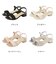 ギャザーサテンストラップサンダル (4208)