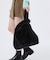 FUR SHOULDER TOTE ブラックフラッフィーファー