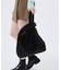 FUR SHOULDER TOTE ブラックフラッフィーファー