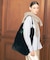 FUR SHOULDER TOTE ブラックフラッフィーファー