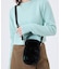 FUR MINI PHONE CROSSBODY ブラックフラッフィーファー