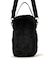 FUR MINI PHONE CROSSBODY ブラックフラッフィーファー