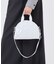 ROUND SM SATCHEL ホワイトグリマーシャイン