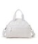 ROUND SM SATCHEL ホワイトグリマーシャイン