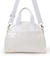 ROUND SM SATCHEL ホワイトグリマーシャイン
