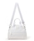 ROUND SM SATCHEL ホワイトグリマーシャイン