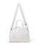 ROUND SM SATCHEL ホワイトグリマーシャイン