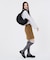 RUFFLE ZIP HOBO ブラックレースラッフル