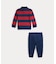 POLO RALPH LAUREN【返品不可商品】 （ベビー)ストライプド エステートリブ プルオーバー & パンツ セット【返品不可商品】