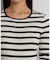 ストライプド コットン ロングスリーブ Tシャツ