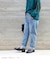 WEB限定 ウエストリブ デニム サルエルパンツ