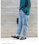 WEB限定 ウエストリブ デニム サルエルパンツ