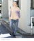 WEB限定 ウエストリブ デニム サルエルパンツ