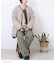 中綿 ナイロン 裾ラウンド ノーカラー ジャケット