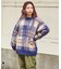 モヘアタッチ ニット ジャガード チェック柄 プルオーバー