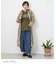 ケミカル加工 デニム ラウンド切替 バルーンパンツ