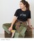 21/-OE天竺 ロゴプリント ジャストサイズ Tシャツ